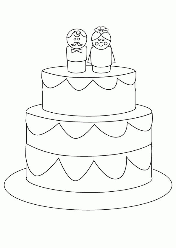 Coloriages Mariage, Page 20 Sur 26 Sur Hugolescargot destiné Dessin Sur Gateau 