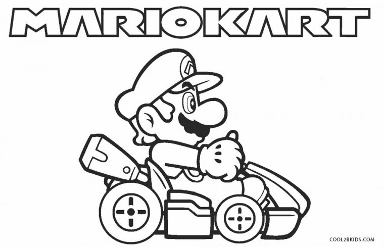 Coloriages – Mario Kart – Coloriages Gratuits À Imprimer dedans Coloriage Mario Kart