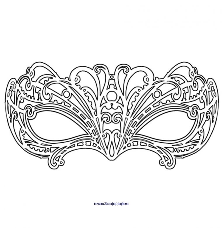 Coloriages Masques De Carnaval – Dessin Masque Vénitien avec Masque À Colorier