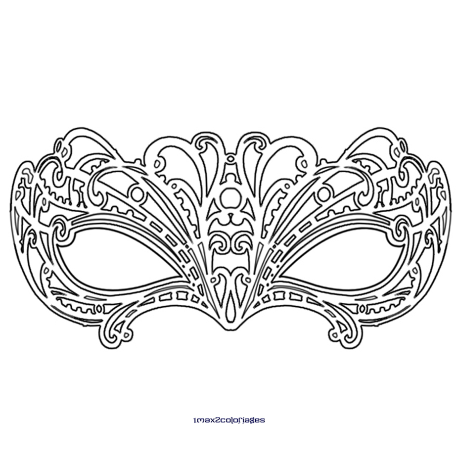 Coloriages Masques De Carnaval - Dessin Masque Vénitien avec Masque À Colorier 