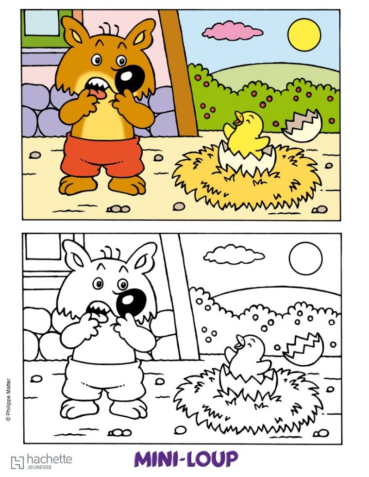 Coloriages Mini-Loup À Colorier En Ligne – Fr.hellokids concernant Je Dessine.com Gratuit