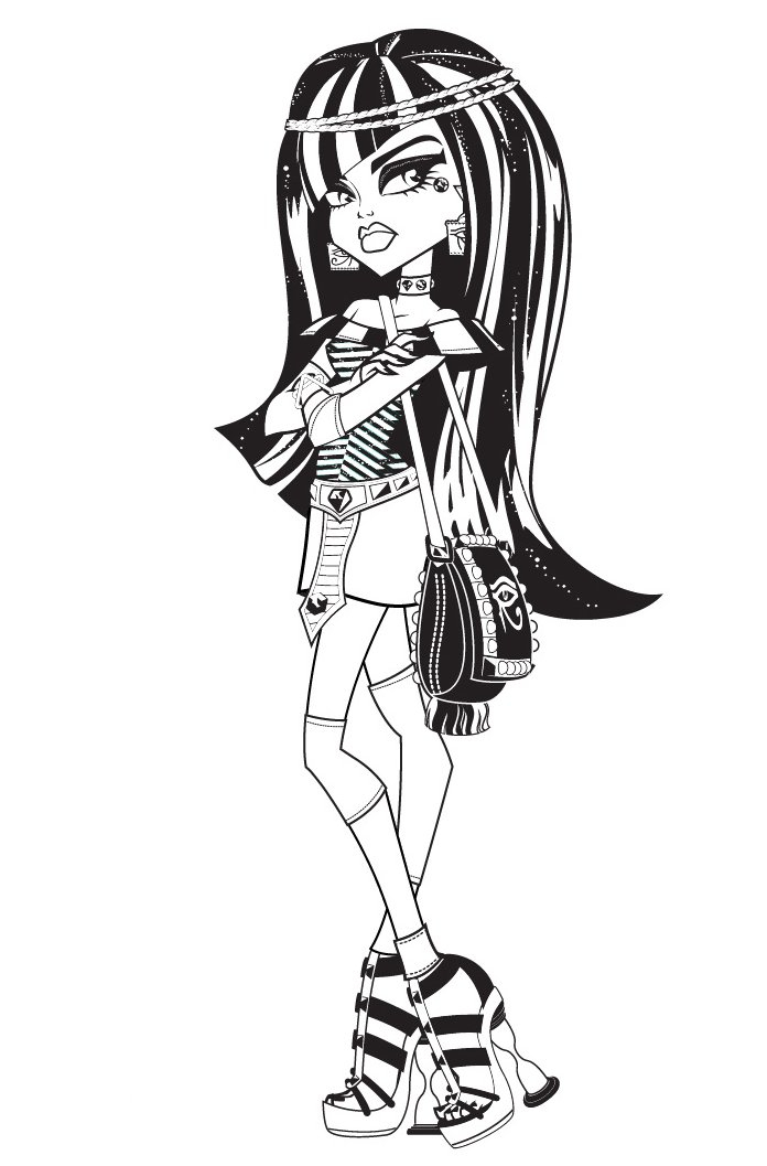 Coloriages Monster-High Gratuits À Imprimer Cleo De Nile intérieur Coloriage De Monster High À Imprimer Gratuit 