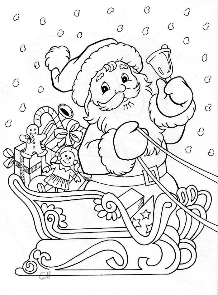 Coloriages Noël À Imprimer Gratuitement serapportantà Pere Noel Dessin A Imprimer 