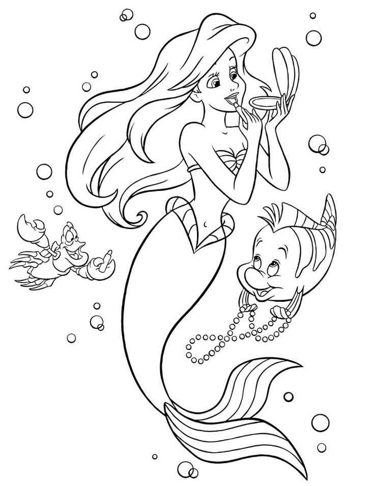 Coloriages Petite Sirène  Coloriage Princesse, Dessins De tout Coloriage De Sirene 