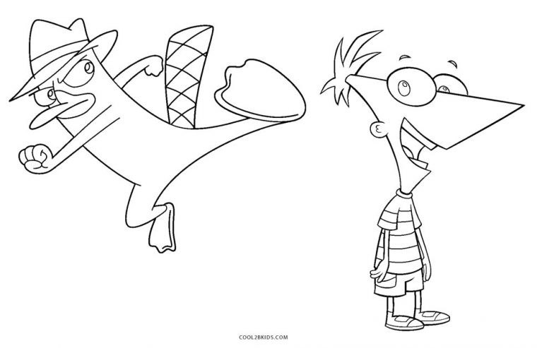 Coloriages – Phineas Et Ferb – Coloriages Gratuits À Imprimer à Dessin Phineas Et Ferb