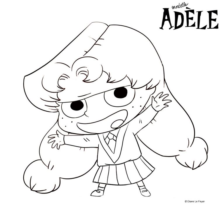 Coloriages (Pour Les Mioches) – Mortelle Adèle à Coloriage De Dessin Animé