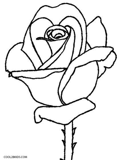 Coloriages - Rose - Coloriages Gratuits À Imprimer serapportantà Coloriage Rose 