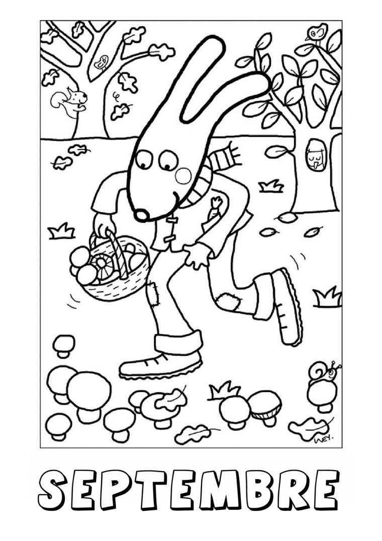 Coloriages Septembre – Assistante Maternelle Argenteuil tout Coloriage Janvier Maternelle