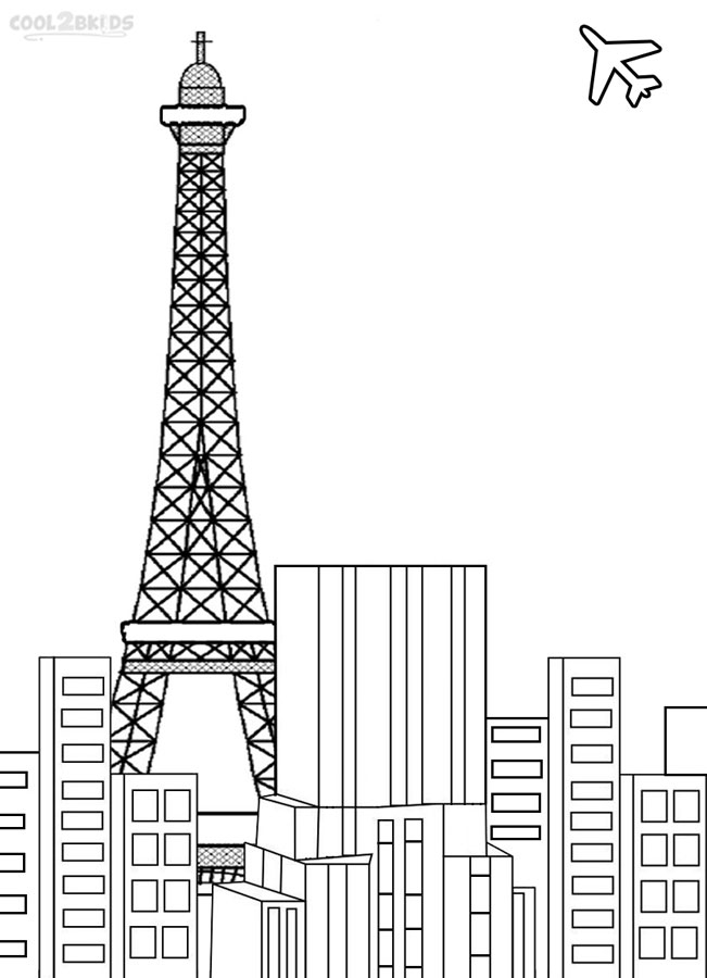 Coloriages - Tour Eiffel - Coloriages Gratuits À Imprimer à Coloriage De La Tour Eiffel 