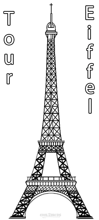 Coloriages - Tour Eiffel - Coloriages Gratuits À Imprimer intérieur Photos Tour Eiffel A Imprimer 