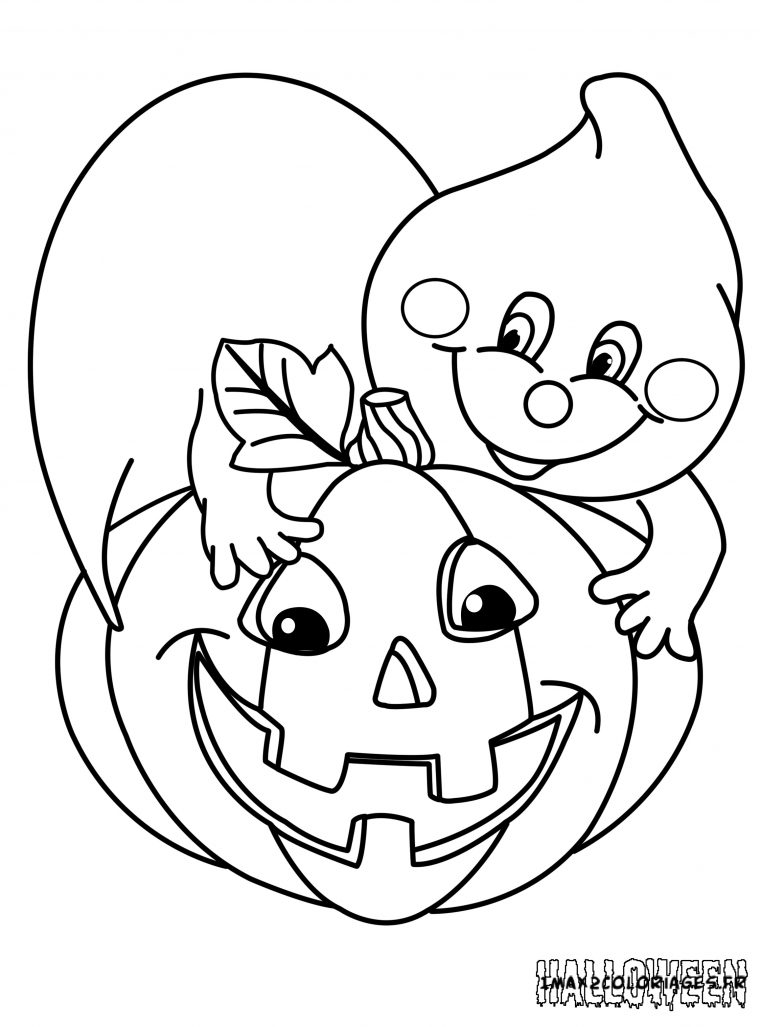 Coloriages Une Citrouille D'Halloween A Imprimer tout Coloriage Fantome