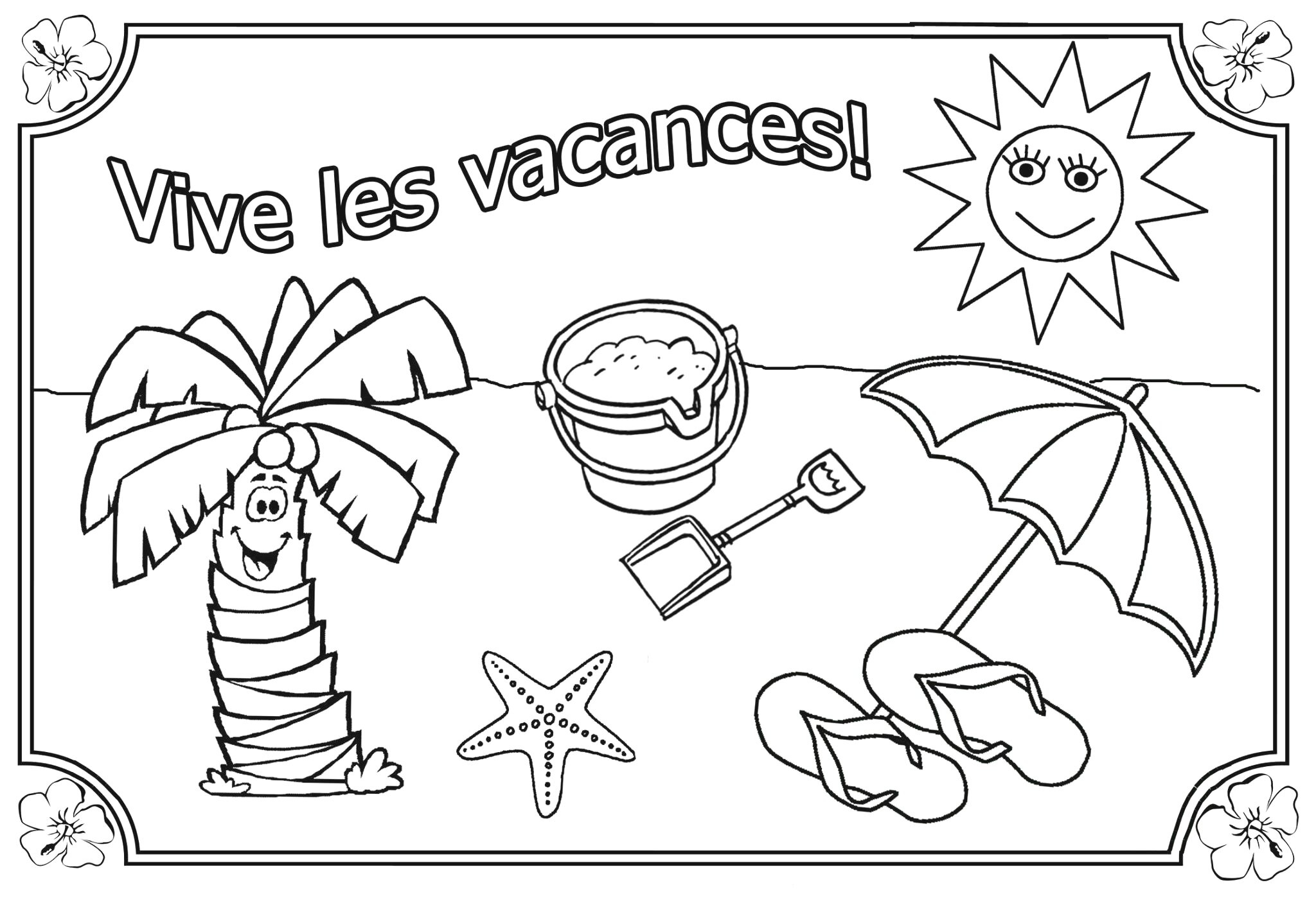 Coloriages Vacances - Assistante Maternelle Argenteuil destiné Coloriage Maternelle