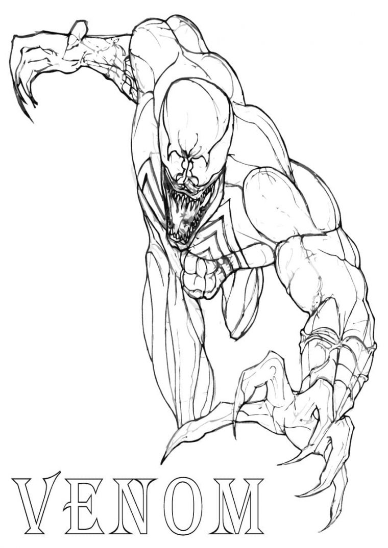 Coloriages Venom. Imprimer Pour Garçons — Wonder-Day à Venom Coloriage