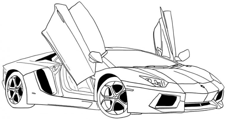 Coloriages Voiture Sport  Tuning (Transport) – Album De intérieur Dessin De Voiture Tuning