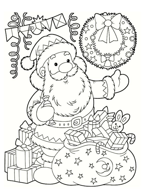 Colorier Un Pere Noel  Dessin Noel A Imprimer, Coloriage dedans Coloriage Gratuit De Noel A Imprimer 