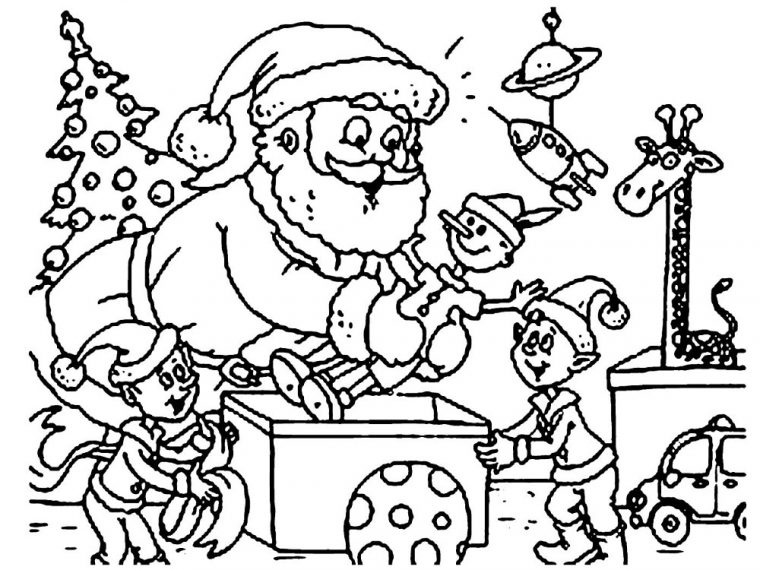 Colorier Un Pere Noel tout Dessin D Un Pere Noel