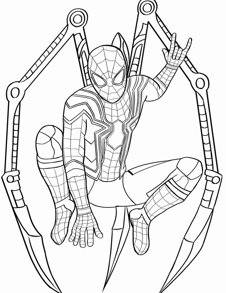 Coloring Pages Of A Avengers Iron Spiderman Suit For Kids serapportantà Coloriage Spidermann 