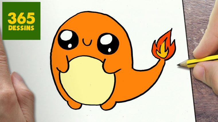 Comment Dessiner Charmander Kawaii Étape Par Étape à Image A Dessiner