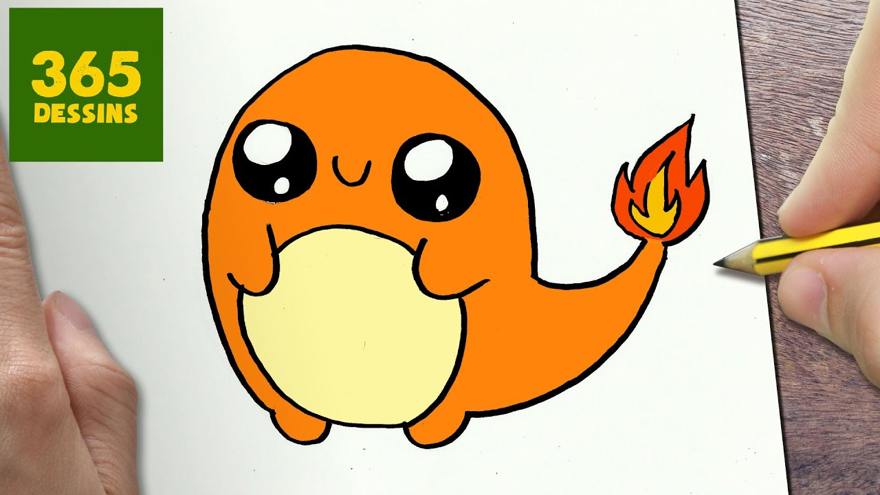 Comment Dessiner Charmander Kawaii Étape Par Étape destiné Dessin A Dessiner 