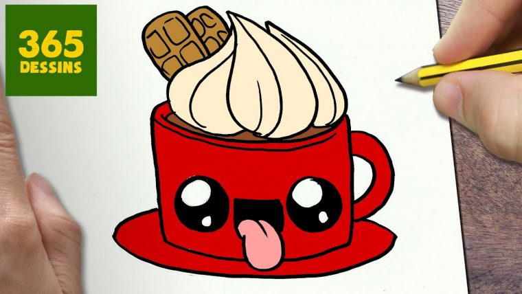 Comment Dessiner Chocolat Chaud Kawaii Étape Par Étape dedans Image A Dessiner