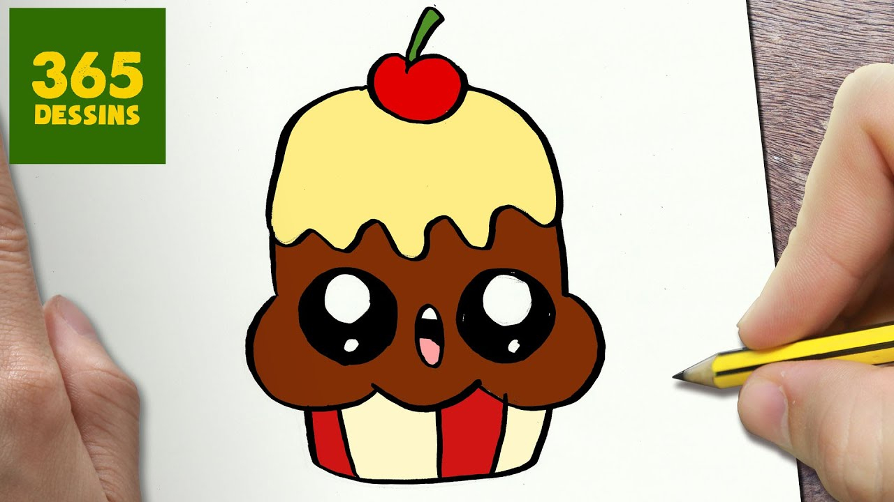 Comment Dessiner Cupcake Kawaii Étape Par Étape - Dessins destiné Dessiner Sur Un Gateau 