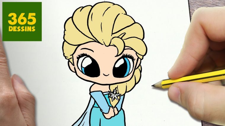 Comment Dessiner Elsa Kawaii Étape Par Étape – Dessins destiné Dessin A Dessiner