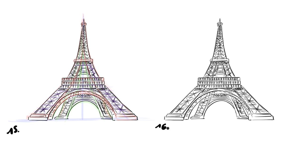 Comment Dessiner La Tour Eiffel tout Dessins Tour Eiffel 