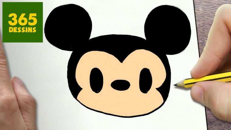 Comment Dessiner Mickey Mouse Kawaii Étape Par Étape dedans Image De Dessin Facile A Faire