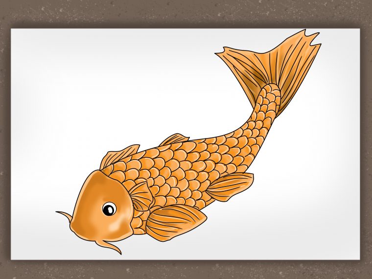 Comment Dessiner Un Poisson‐Koï: 7 Étapes dedans Modele De Poisson A Dessiner