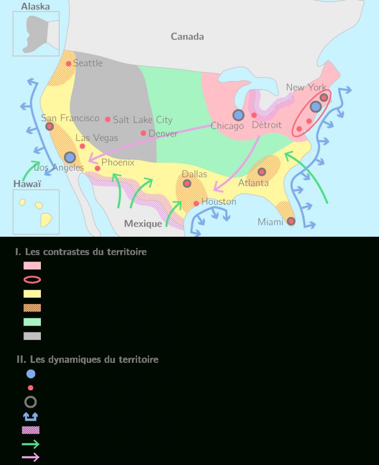 Compléter La Carte De L'Organisation Des Etats-Unis – 4E pour Carte Des Régions Des Etats Unis