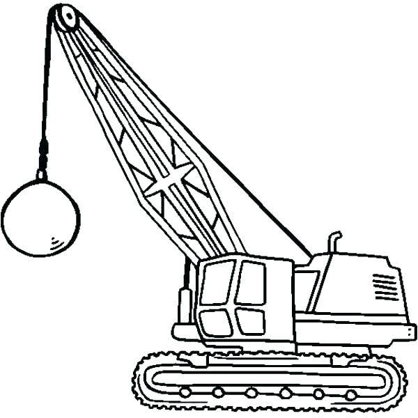 Construction Crane Coloring Page At Getcolorings encequiconcerne Coloriage Grue 