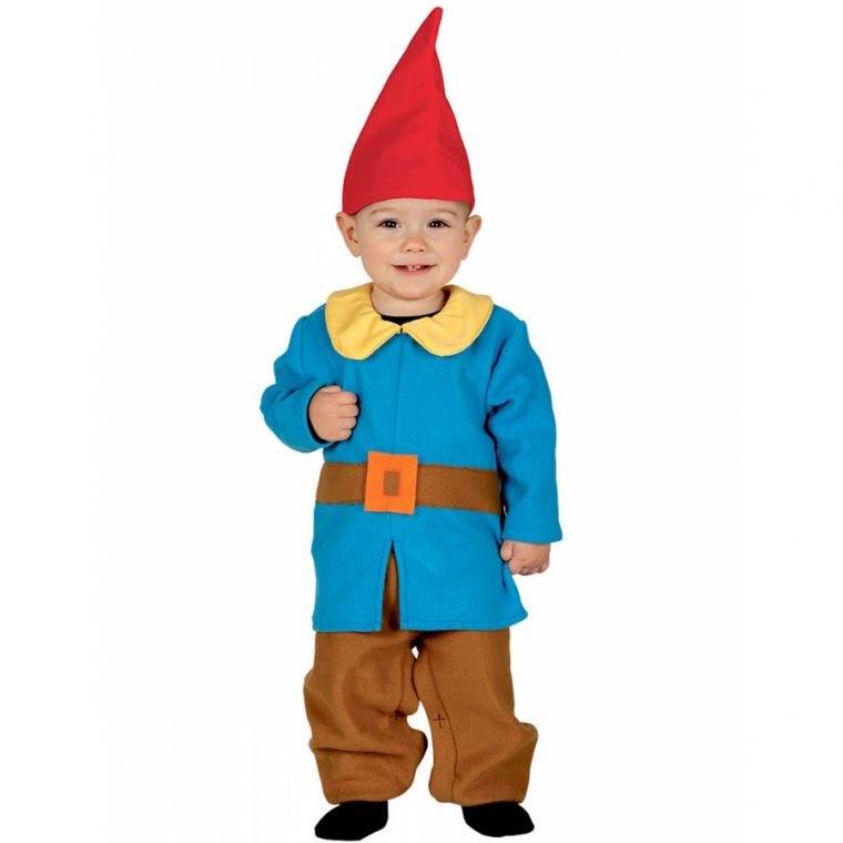 Costume De Lutin Bleu Et Marron Pour Bébé à Masque De Lutin