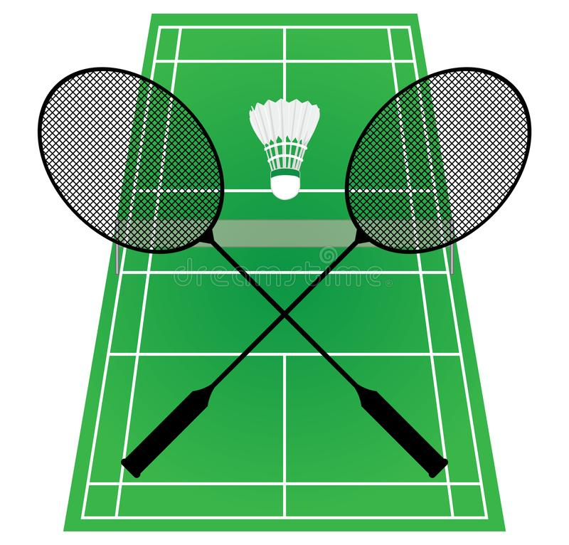 Cour De Badminton Illustration Stock. Illustration Du à Dessin De Badminton 