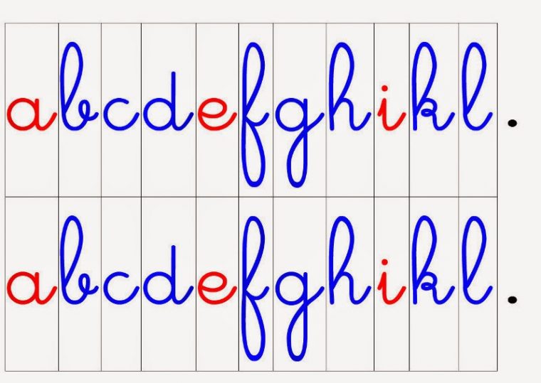 Crapouillotage: Alphabet Mobile (Lettres Cursives) à Alphabet Minuscule À Imprimer