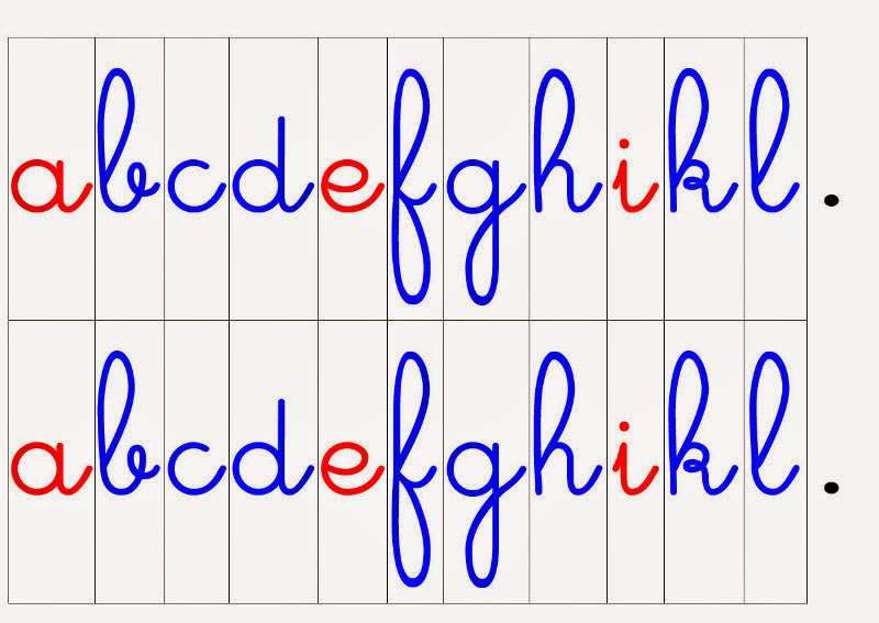 Crapouillotage: Alphabet Mobile (Lettres Cursives) à Alphabet Minuscule À Imprimer 