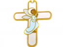 Croix Bapteme Bleu 13Cm  Maison De L'Europe - Articles destiné Image Baptême Religieux