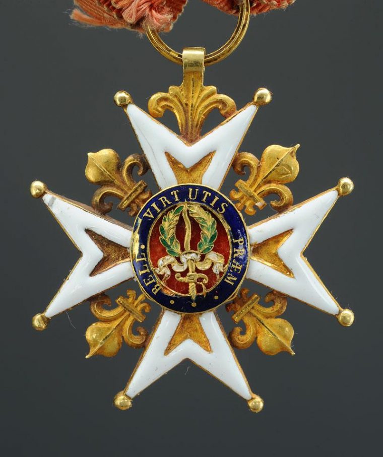 Croix De Chevalier De L'Ordre De Saint-Louis, Modèle 1814 avec Chevalier Croix Rouge