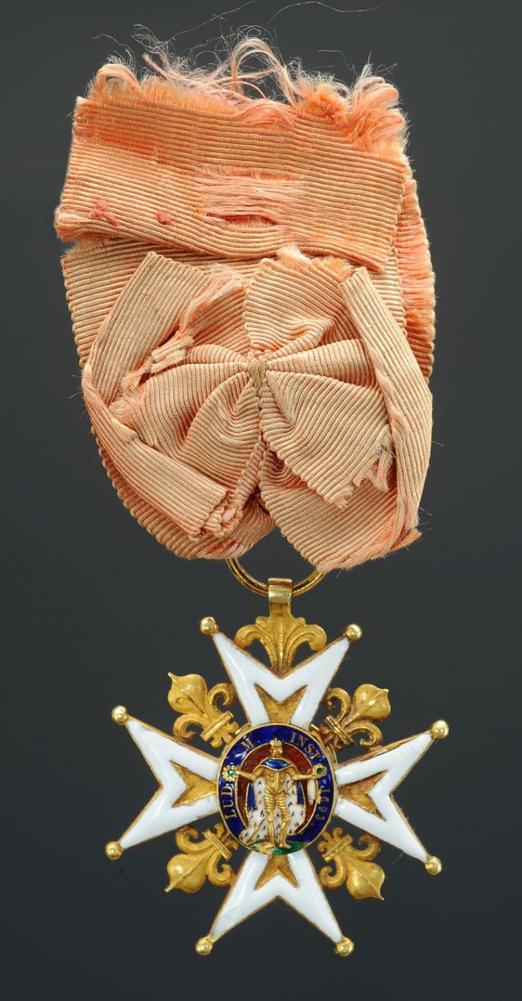 Croix De Chevalier De L'Ordre De Saint-Louis, Modèle 1814 tout Chevalier Croix Rouge