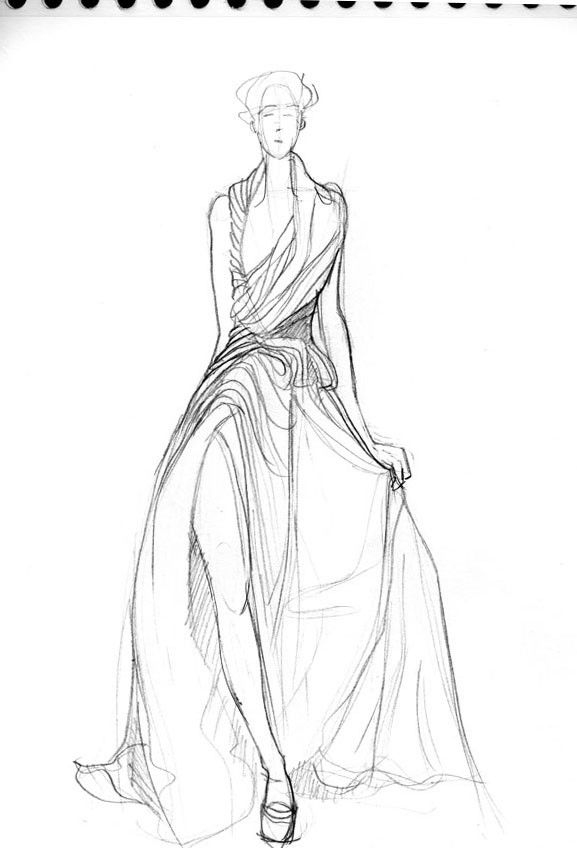 Croquis De Mode : Izafabrics  Fashion Illustration tout Apprendre A Dessiner Une Robe 