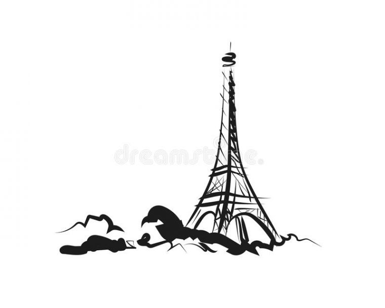 Croquis De Tour Eiffel Stock Illustrations, Vecteurs pour Croquis Tour Eiffel