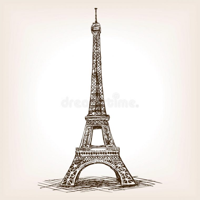 Croquis De Tour Eiffel Stock Illustrations, Vecteurs tout Croquis Tour Eiffel