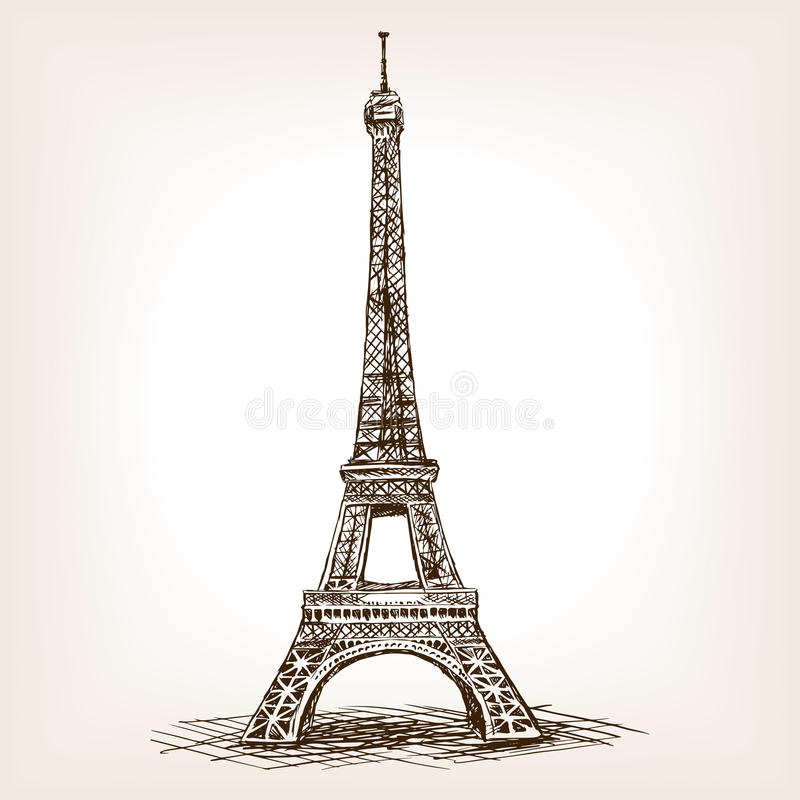 Croquis De Tour Eiffel Stock Illustrations, Vecteurs tout Croquis Tour Eiffel 