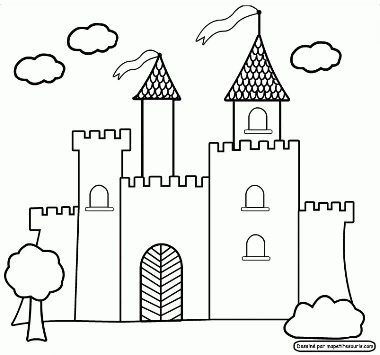 Cute Coloring Page  Coloriage Chateau, Coloriage dedans Château Dessin