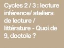 Cycles 2  3 : Lecture Inférence Ateliers De Lecture encequiconcerne Professeur Phifix Maths