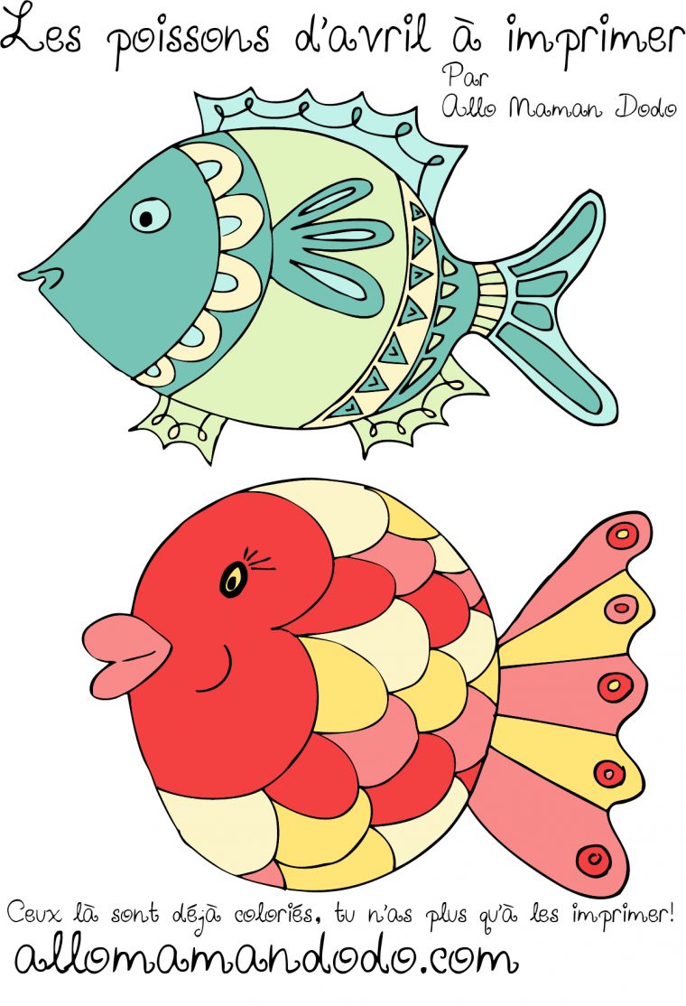 Des Poissons À Imprimer, Colorier, Et Accrocher! (Poisson intérieur Dessiner Des Poissons