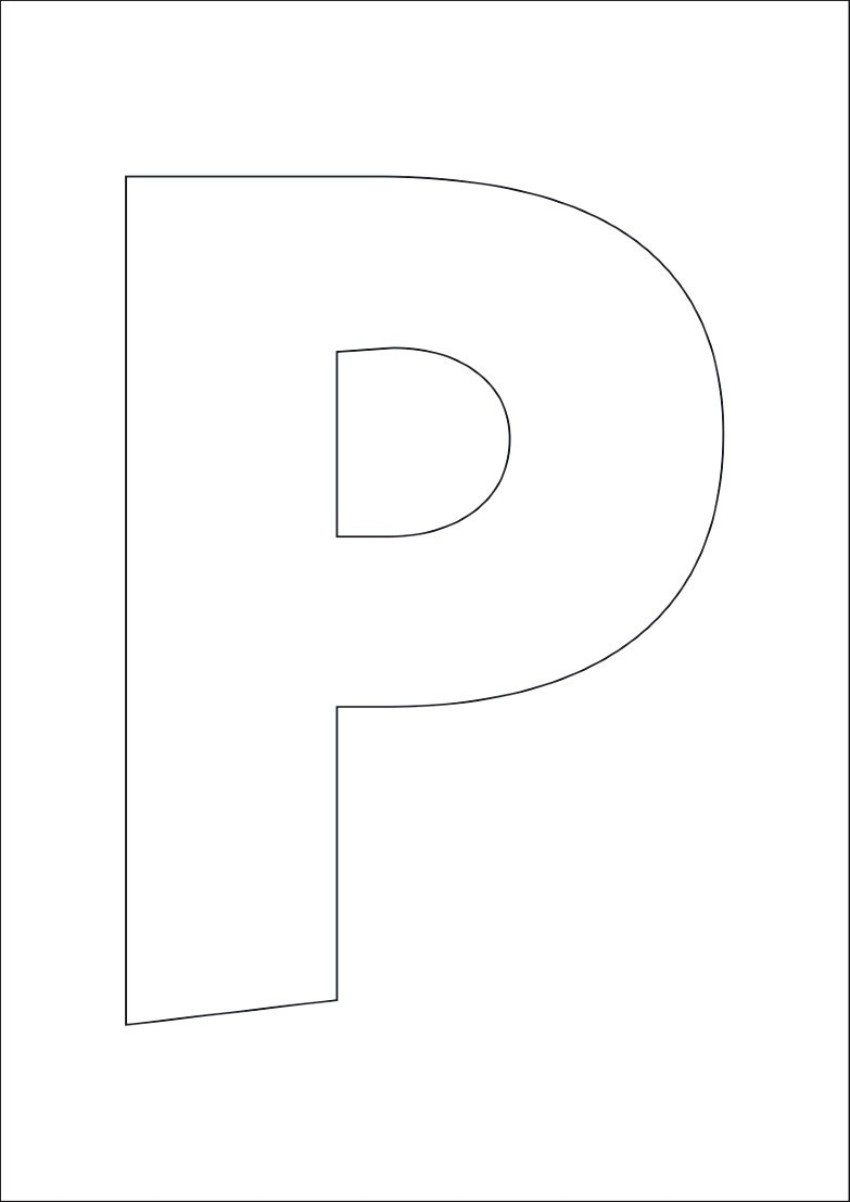 Dessin #997 - Coloriage Lettre P À Imprimer - Oh-Kids encequiconcerne Lettre Pochoir À Imprimer 