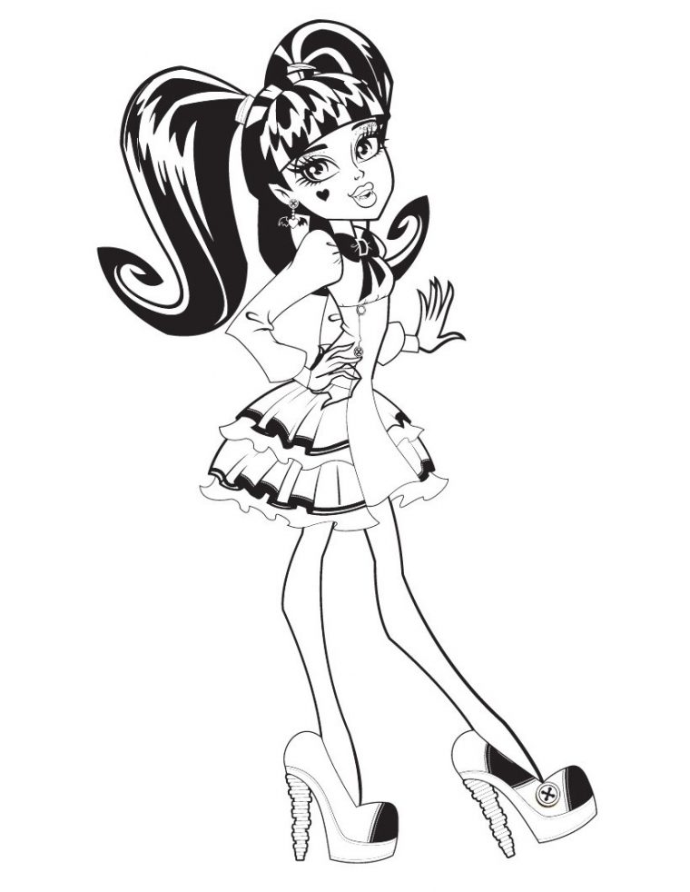 Dessin A Colorier En Ligne De Monster High avec Dessin Monster High À Imprimer