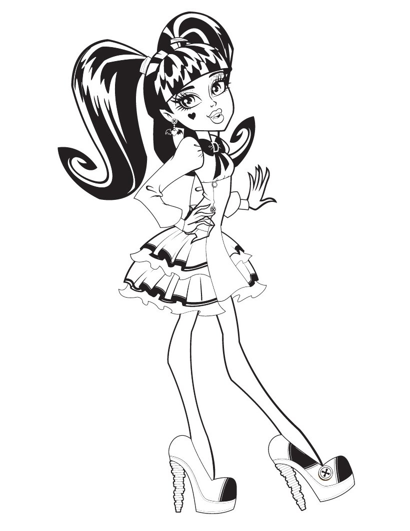 Dessin A Colorier En Ligne De Monster High avec Dessin Monster High À Imprimer 