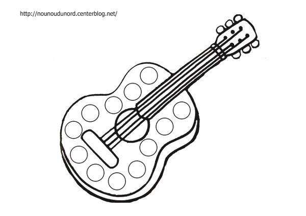 Dessin A Colorier Gratuit Guitare - Free To Print tout Dessiner Une Guitare 