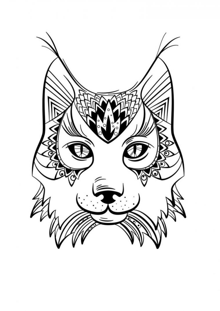 Dessin A Colorier Mandala Nouveau Image Coloriage Animaux tout Coloriage De Lynx